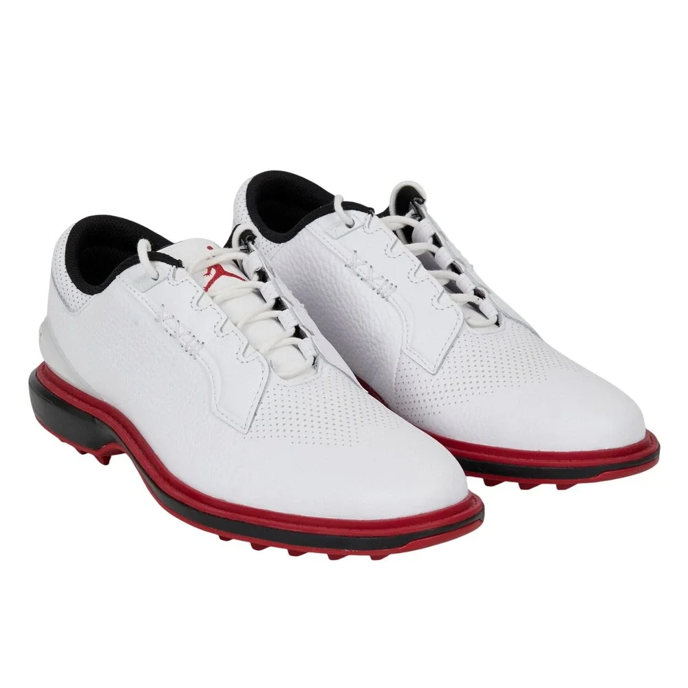 Nike Air Jordan ADG 5 Men's White-Red-Black Golf Shoes SZ: 8 FQ6642-103 NWOB
